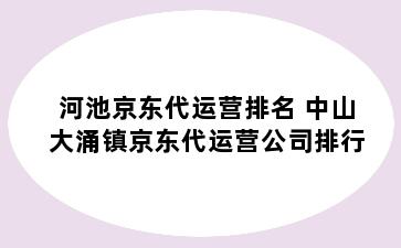 河池京东代运营排名 中山大涌镇京东代运营公司排行